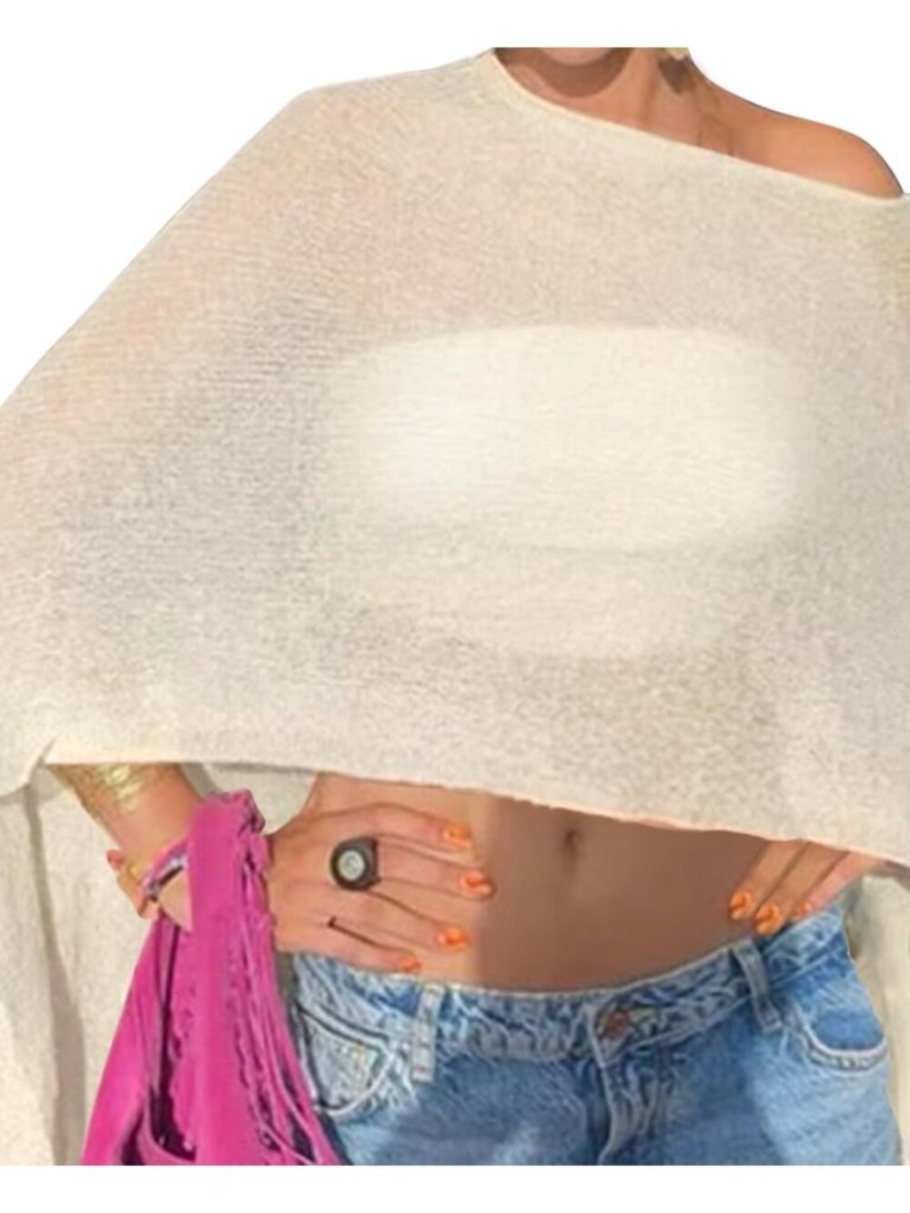 Women Poncho Shawl Top Beach Cover Up 3XS-6XL